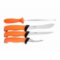 Zestaw noży rzeźniczych Eka Butcher Set 4-częściowy ze stali nierdzewnej Sandvik 12C27