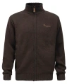 Sweter Pinewood Hurricane Full Zip 5479 Dark Brown Melange