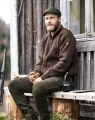 Sweter Pinewood Hurricane Full Zip 5479 Dark Brown Melange