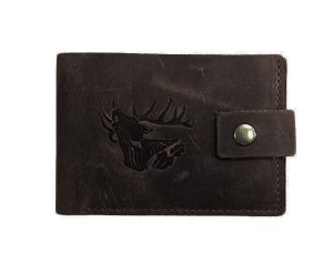 Portfel 2WOLFS JAGER ciemny brąz