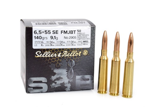 Nabój Sellier&amp;Bellot 6,5x55 SE FMJBT 9,1 g