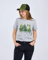 Damski T-shirt Pinewood Finnveden Outdoor 3449 L.Grey Mel Forest
