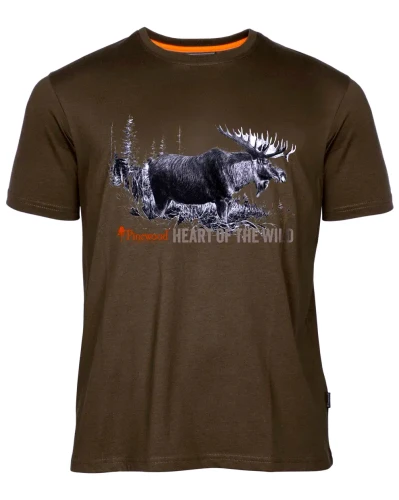 T-shirt Pinewood Moose 5466 Hunting Brown