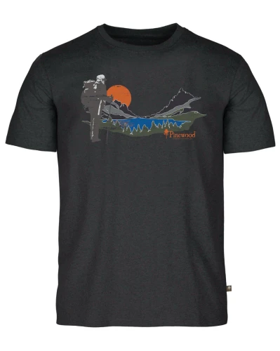 T-Shirt Pinewood® Finnveden Recycled Outdoor 5449 D.Antr Mel Sunset