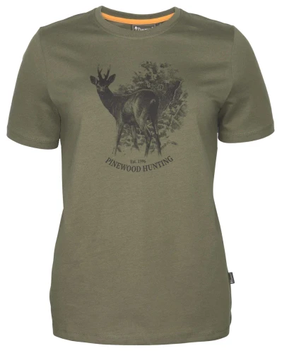 Damski T-shirt Pinewood Roe Deer 3455 Olive