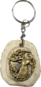 Brelok z poroża Hunting Accesory Jeleń w wieńcu  B004