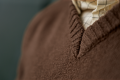 Sweter Harkila Merino V-Neck 10609 Demitasse brown