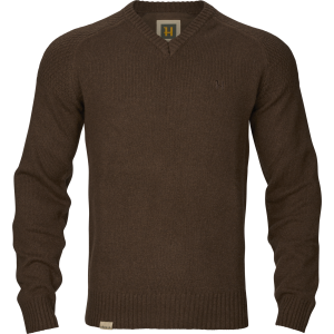 Sweter Harkila Vincent Merino V-Neck 10609 Demitasse brown