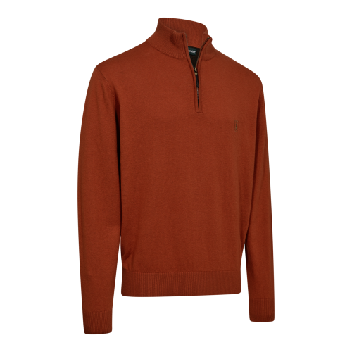 Sweter Deerhunter Harrington 1/2-zip 8119 Oak Rust Melange