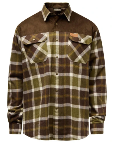 Koszula z membraną Pinewood Douglas 9436 Olive Green / Cr. White
