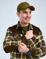 Koszula z membraną Pinewood Douglas 9436 Olive Green / Cr. White