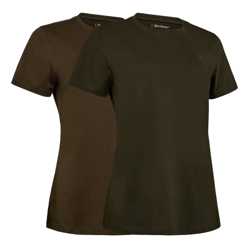 2-pack damskich T-shirtów Deerhunter 8683 Fallen Leaf/Timber