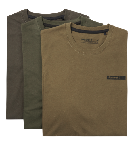 3-pack T-Shirtów Seeland 40630 Pine Green/Military Olive/Grape Leaf