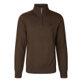 Sweter Seeland Pine Half Zip 40983 Dark Brown