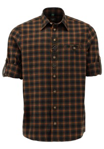 Koszula OS Trachten 420000 Olive Emblematy Regular Fit