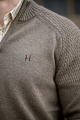 Sweter Harkila Vincent Merino Half Zip 10608 Dark Sand