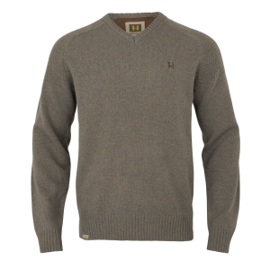 Sweter Harkila Vincent Merino V-Neck 10609 Dark Sand