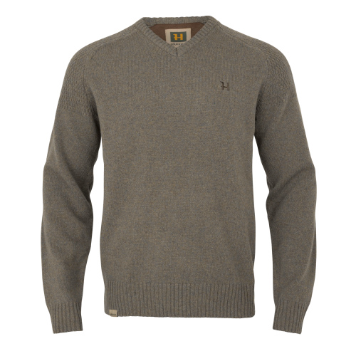 Sweter Harkila Vincent Merino V-Neck 10609 Dark Sand