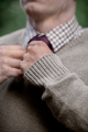 Sweter Harkila Vincent Merino V-Neck 10609 Dark Sand