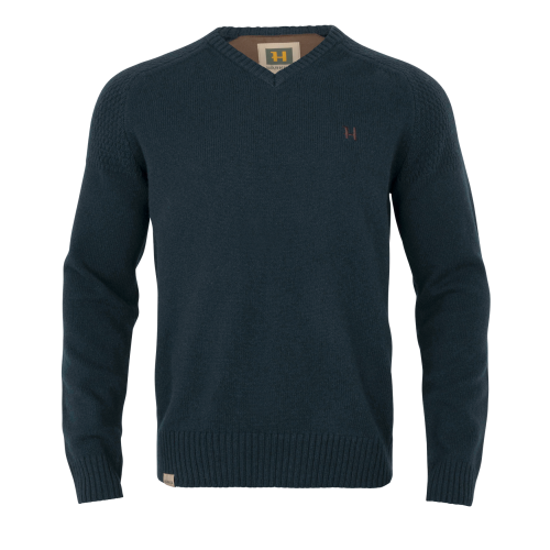 Sweter Harkila Vincent Merino V-Neck 10609 Dark Navy