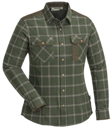 Koszula damska Pinewood Prestwick Exclusive 3428 Zieleń mchu/Ciemny brąz