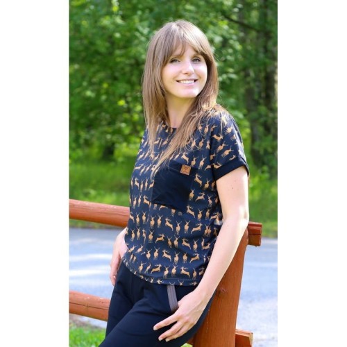 Damska koszulka Taurus Deer 045 czarna