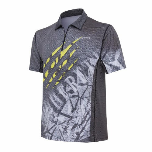 Koszulka strzelecka polo Beretta Rush Scratch MT431 Black&amp;Fluo Yellow