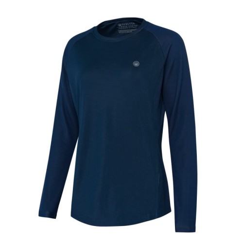 Damski mysliwski T-Shirt Beretta Ciel Tech L/S TS602 Blue Total