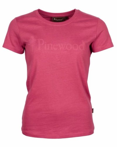 Damski T-Shirt Pinewood Finnveden Recycled Outdoor 3445 Raspberry Pink