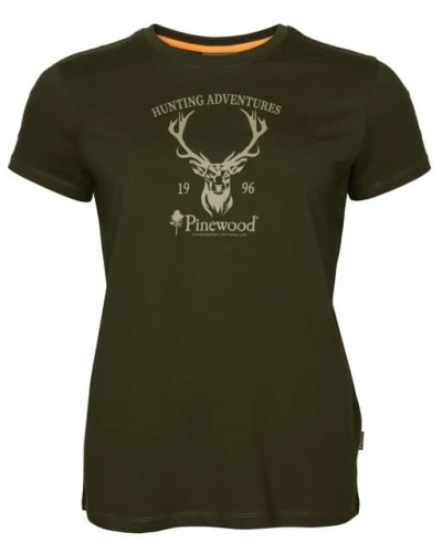 Damski T-Shirt Pinewood Red Deer 3442 Green
