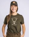 Damski T-Shirt Pinewood Red Deer 3442 Green