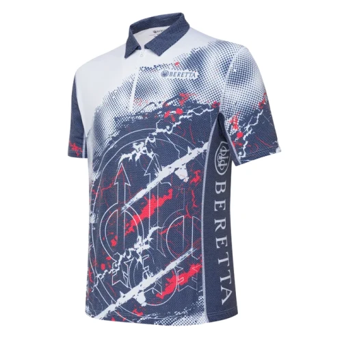 Koszulka strzelecka polo Beretta Rush Trident MT421 Blue/Red
